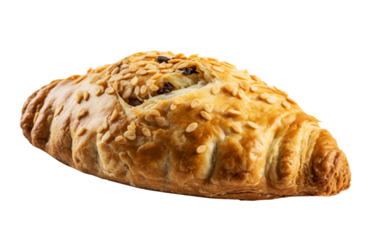 Cornish pasty on transparent background. Generative AI.