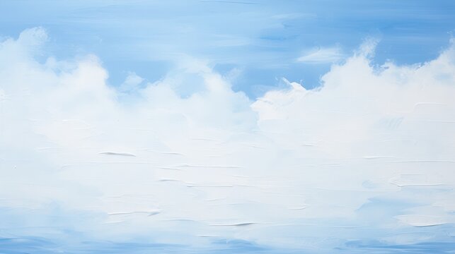 A realistic handmade oil painting of sky and cloud 