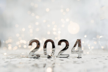 2024 text background. New year and business concept strategy.