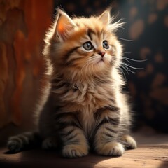 A Realistic close up Baby Cat Photography