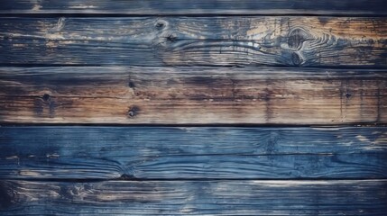 Vintage and Rustic Dark Blue Wood Atmosphere - AI Generated