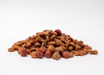 Dog food on a white background. Treats for dogs.