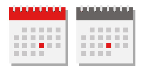 Calendar icon. Vector clipart isolated on white background.