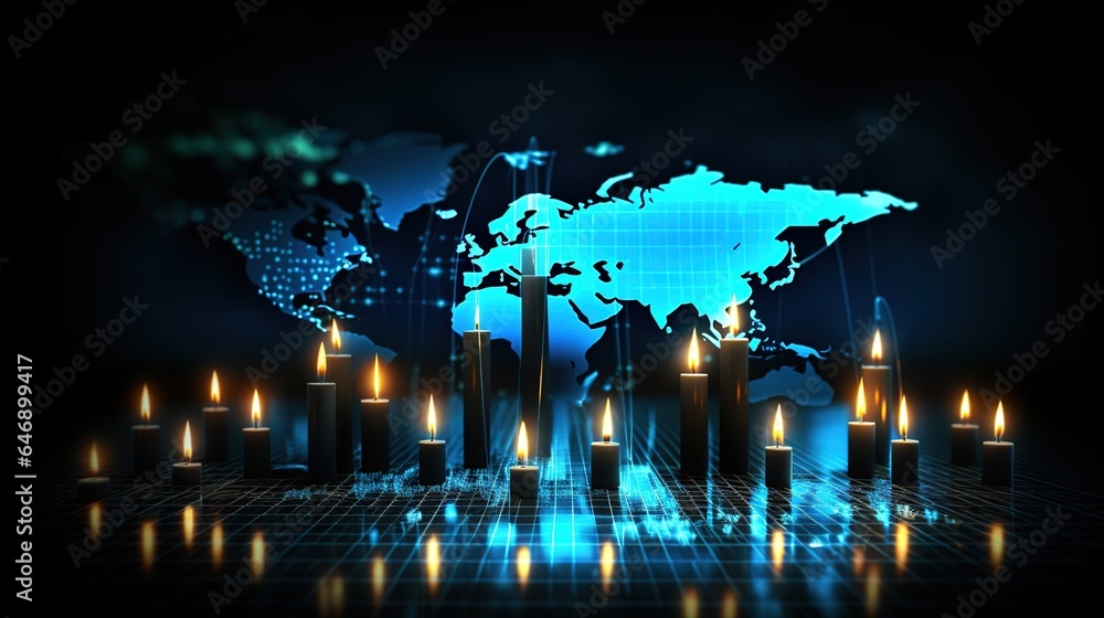Poster abstract stock graph background and global business
