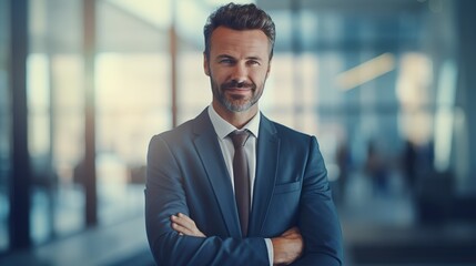 portrait of a professional man standing in the office