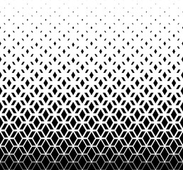 Geometric ornament. Black figures on white background.Seamless in one direction.Average fadeout
