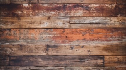 Vintage and Rustic Dark Orange Wood Atmosphere - AI Generated
