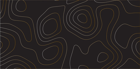 Abstract black colorful gradient Topographic line map pattern background. Contour elevation topographic and textured Background Modern design with White background with topographic wavy patte.