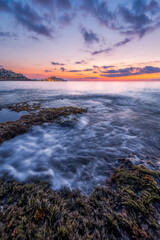 Obraz premium Playa y mar en el amanecer