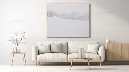 Scandinavian a minimalist modern living room background.