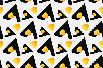Geometric seamless pattern. Abstract geometric graphic design pattern. Seamless geometric pattern with black and yellow color.