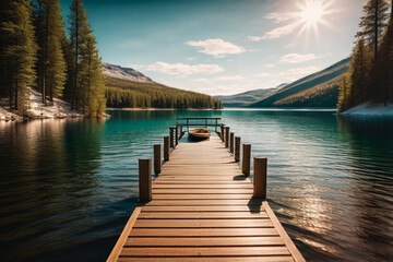 Fototapeta premium pier on the lake