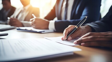 professional business people working together in office. generative ai
