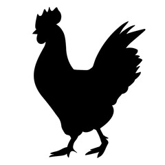 Chicken silhouette icon symbol. Vector illustration