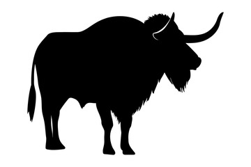 Buffalo silhouette icon symbol. vector illustration