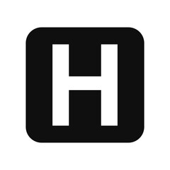 Hospital icon vector, hospital icon flat trendy style isolated on white background.