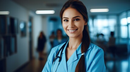 female doctor in corridor