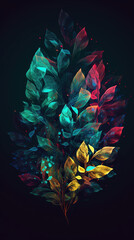 Abstract Colorful Trees Generative AI