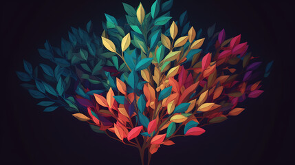 Abstract Colorful Trees Generative AI