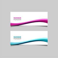 Modern banner header vector template design