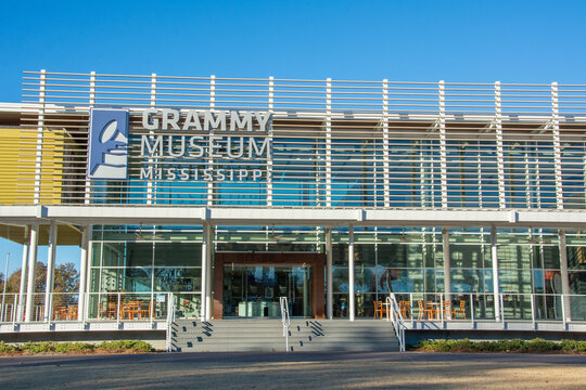 Cleveland, USA - November 30, 2022  - The Grammy Museum Mississippi dedicated to the history of the Grammys in Cleveland city in Bolivar County, Mississippi