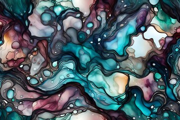 Alcohol ink texture. Fluid ink abstract background
