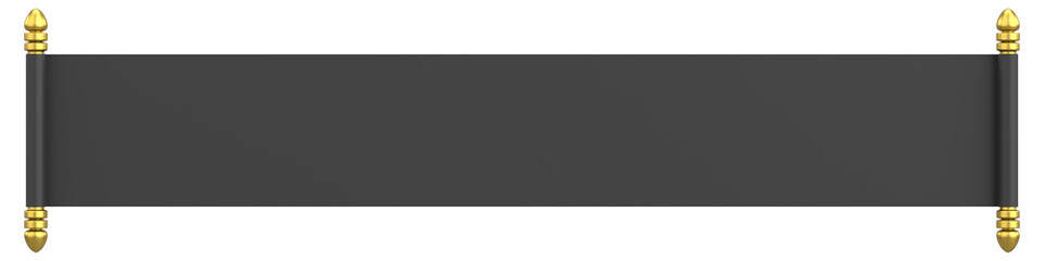 Scroll paper. Text box. 3D illustration.