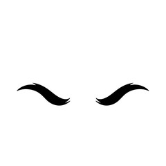 Vector illustration of eyebrows silhouette 