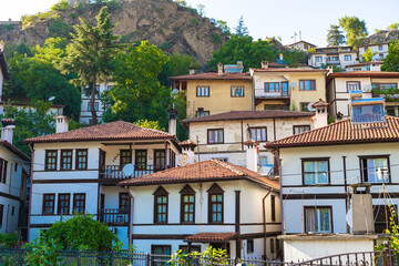 Historical buildings and houses of Goynuk district of Bolu Turkiye