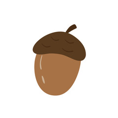 Acorn vector illustration isolated on white background. Acorn clip art