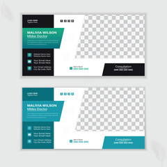 Medical Email Signature or Vector Design template and The Best Healthcare Services