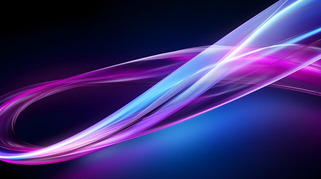 Speed of light in space, motion effect on a dark background. Neon color blurred motion. Magic of moving fast lines. Laser beams, horizontal light rays. Generative AI. © Bochana