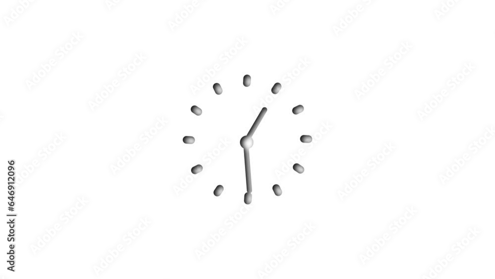 Poster stopwatch clock animation, stop watch clock animated on white background.