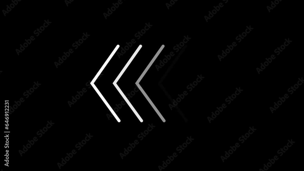 Poster abstract directional arrow icon or swipe up arrow signal animation 4k