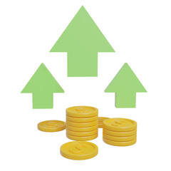 finance 3d render icon 