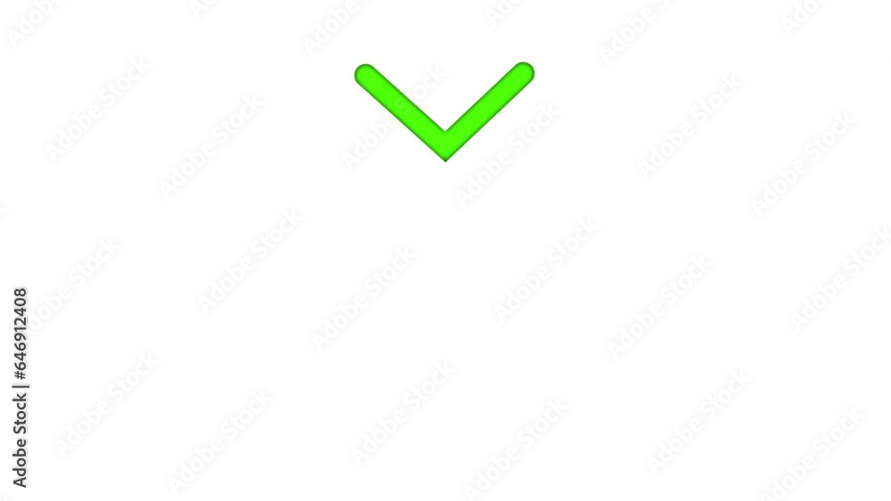 Poster abstract directional arrow icon or swipe up arrow signal animation 4k