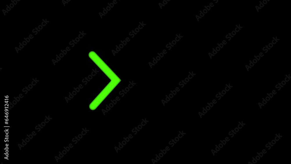 Poster abstract directional arrow icon or swipe up arrow signal animation 4k