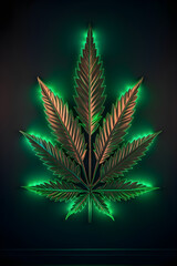 Neon Green Cannabis Leaf: Illuminating the Culture