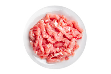 fresh meat pork raw pieces meal food snack on the table copy space food background rustic top view