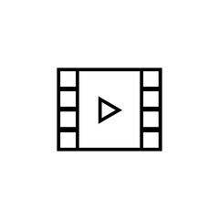 film strip icon design. cinema frame line icon.