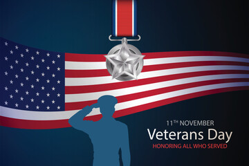 Free vector realistic veterans day concept