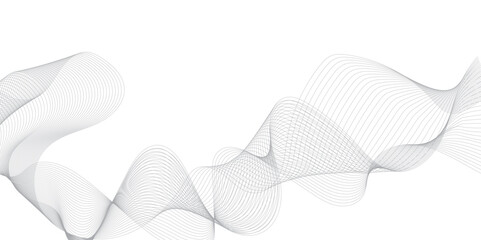 Abstract wavy technology lines on transparent background. Abstract background with business lines. frequency sound wave lines and twisted curve lines background.