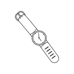 Vector illustration of a wrist watch.