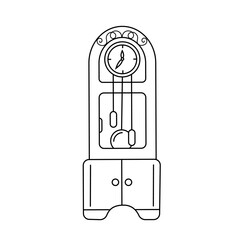 Vector illustration of a grandfather clock.