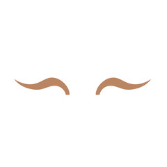 Eyebrow shapes in flat style