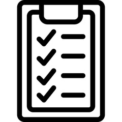 List Simple Black Line Icon