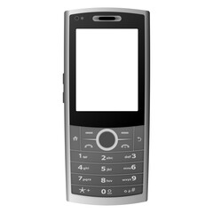 feature phone with blank screen illustration