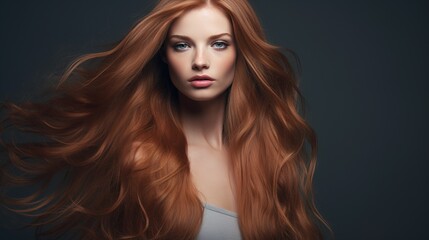 Fototapeta premium portrait of a woman with long hair