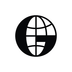 earth and letter G logo illustration