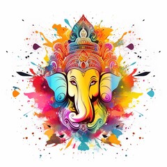 illustration of Lord Ganpati for Ganesh Chaturthi festival of India, Ganesh chaturthi for greeting,card, poster background.